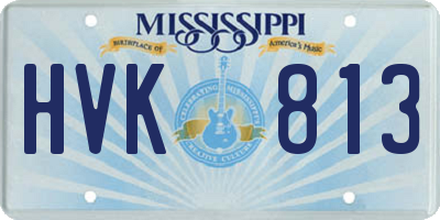 MS license plate HVK813