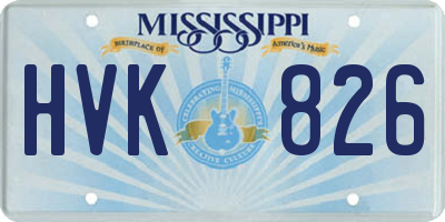 MS license plate HVK826