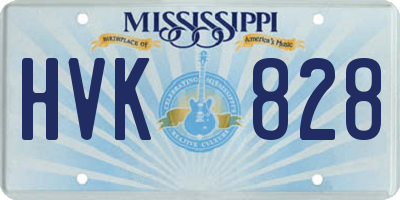 MS license plate HVK828