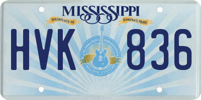 MS license plate HVK836