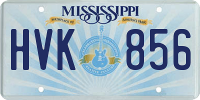 MS license plate HVK856