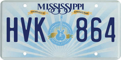 MS license plate HVK864