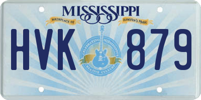 MS license plate HVK879