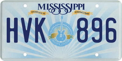 MS license plate HVK896