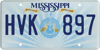 MS license plate HVK897