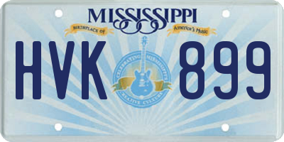 MS license plate HVK899