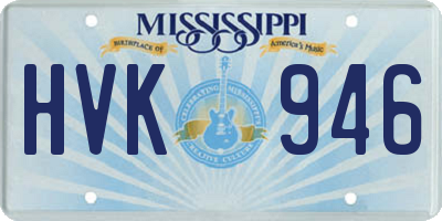 MS license plate HVK946