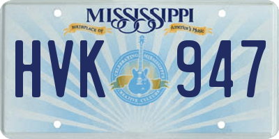 MS license plate HVK947