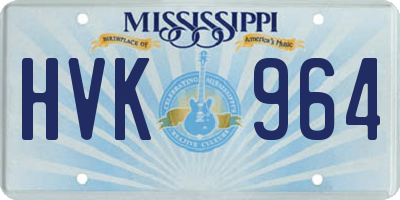 MS license plate HVK964