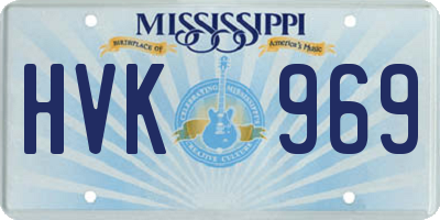 MS license plate HVK969