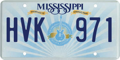 MS license plate HVK971