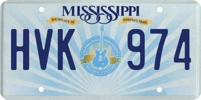 MS license plate HVK974