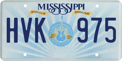 MS license plate HVK975