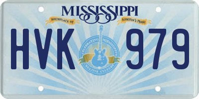 MS license plate HVK979