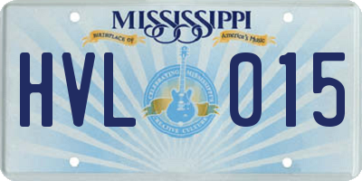 MS license plate HVL015