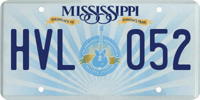 MS license plate HVL052