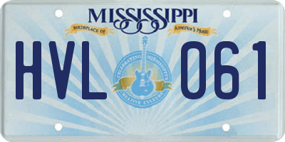MS license plate HVL061