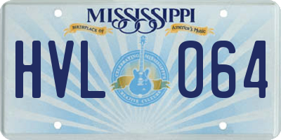 MS license plate HVL064