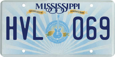 MS license plate HVL069