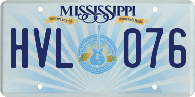 MS license plate HVL076