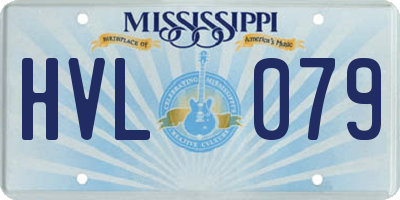 MS license plate HVL079