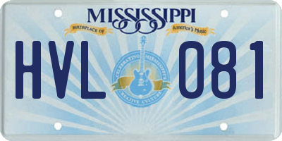 MS license plate HVL081