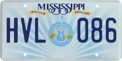 MS license plate HVL086