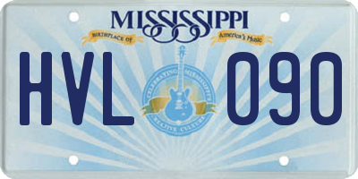 MS license plate HVL090