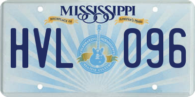 MS license plate HVL096