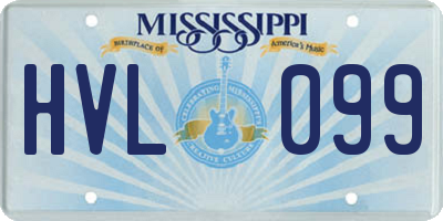 MS license plate HVL099
