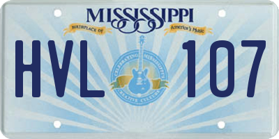 MS license plate HVL107
