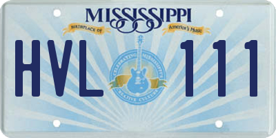 MS license plate HVL111