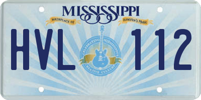 MS license plate HVL112