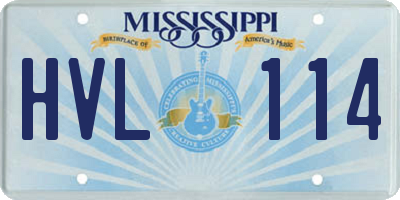 MS license plate HVL114