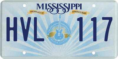 MS license plate HVL117