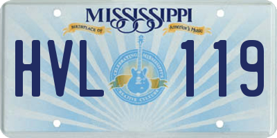 MS license plate HVL119