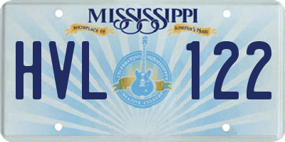 MS license plate HVL122