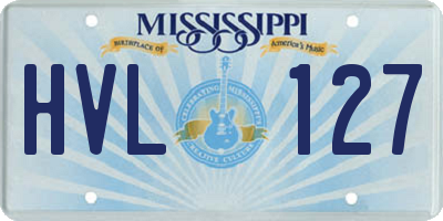 MS license plate HVL127