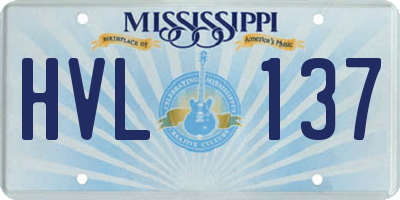 MS license plate HVL137
