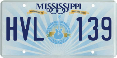 MS license plate HVL139
