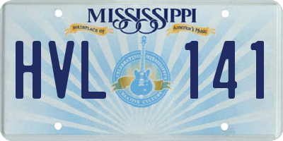 MS license plate HVL141