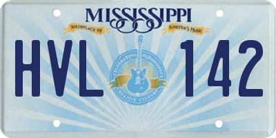 MS license plate HVL142
