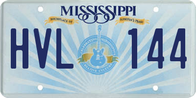 MS license plate HVL144