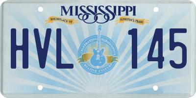 MS license plate HVL145