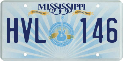 MS license plate HVL146