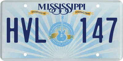 MS license plate HVL147