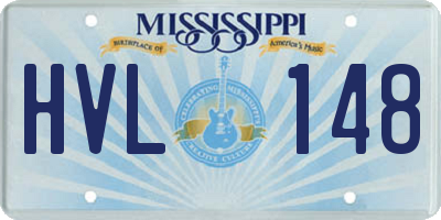 MS license plate HVL148