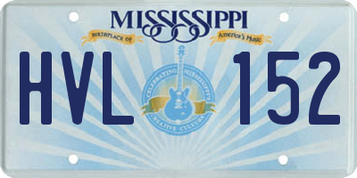 MS license plate HVL152