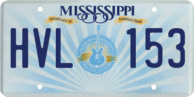 MS license plate HVL153