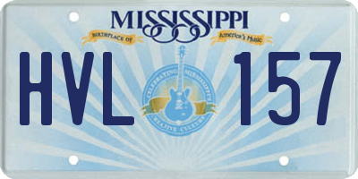 MS license plate HVL157